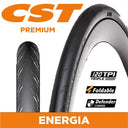 CST Energia Tyre  - 700 x 25 - Folding EPS - Dual Compound - 120 TPI - Black